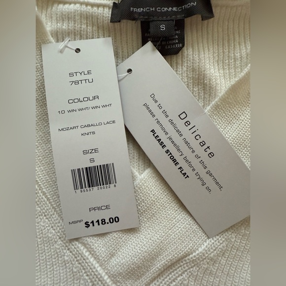 NWT - French Connection - Caballo Lace Knit Sweater  - Size Small - Picture 9 of 10